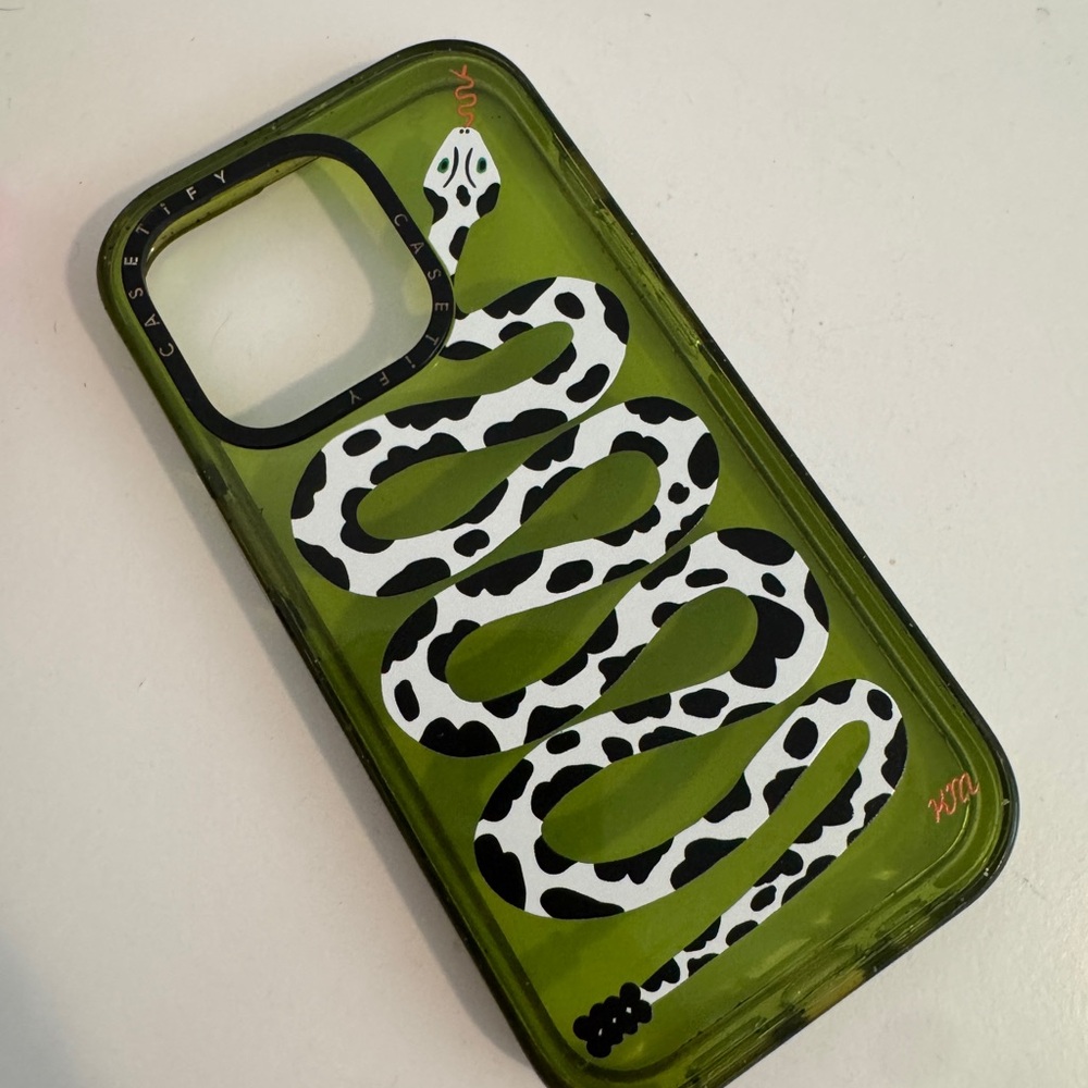 Lime Green Snake Pattern Phone Case